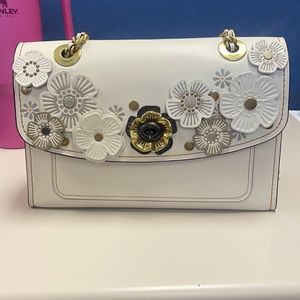 COACH Parker with Tea Rose Applique Chalk 54669